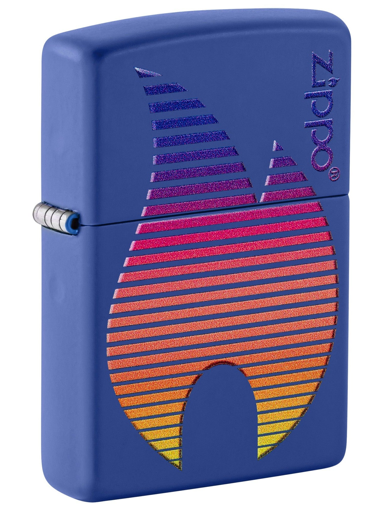 Zippo Lighter: Zippo Flame Design - Royal Blue Matte 48996
