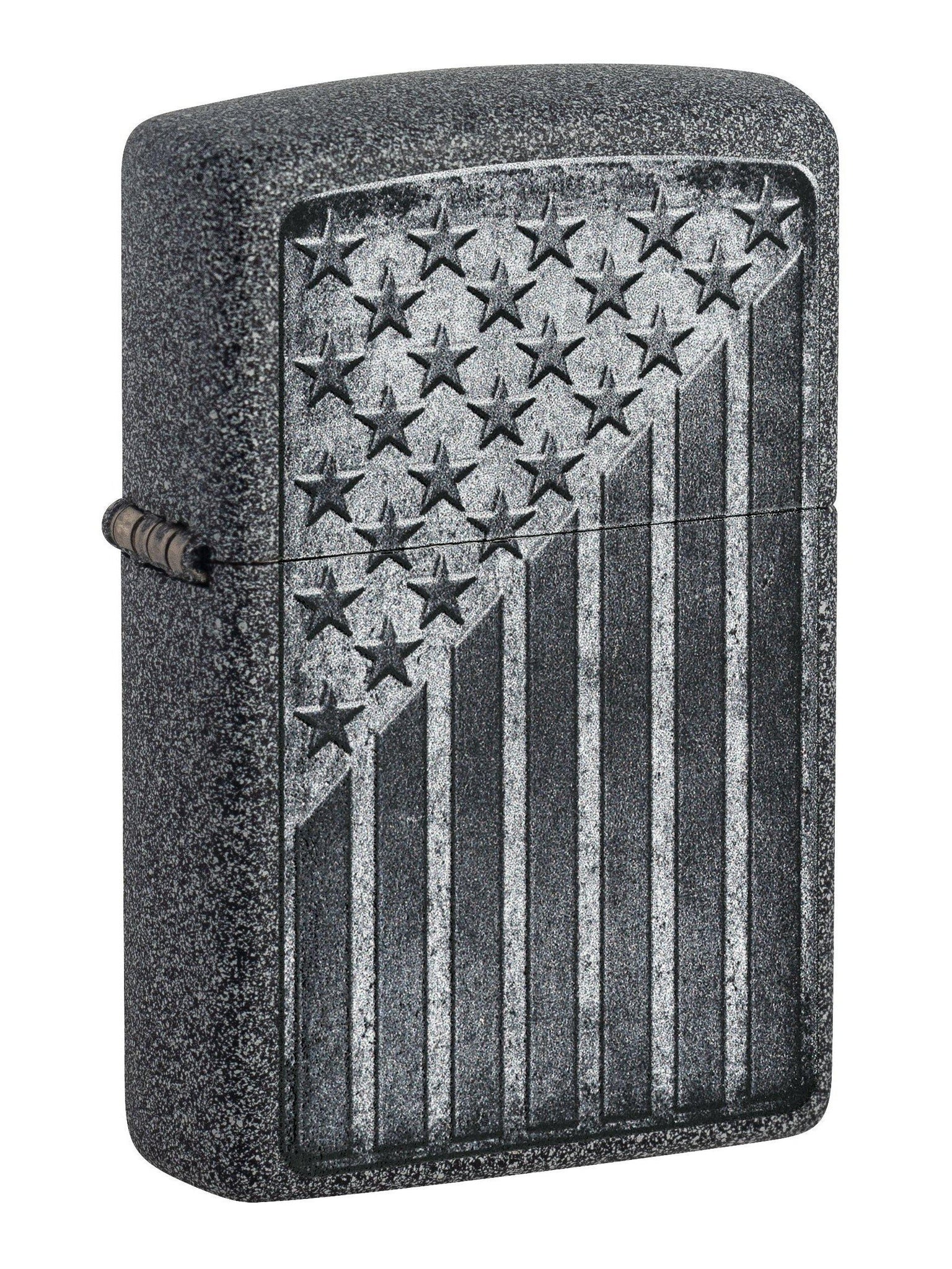 Zippo Lighter: USA, Stars and Stripes - Iron Stone 49485