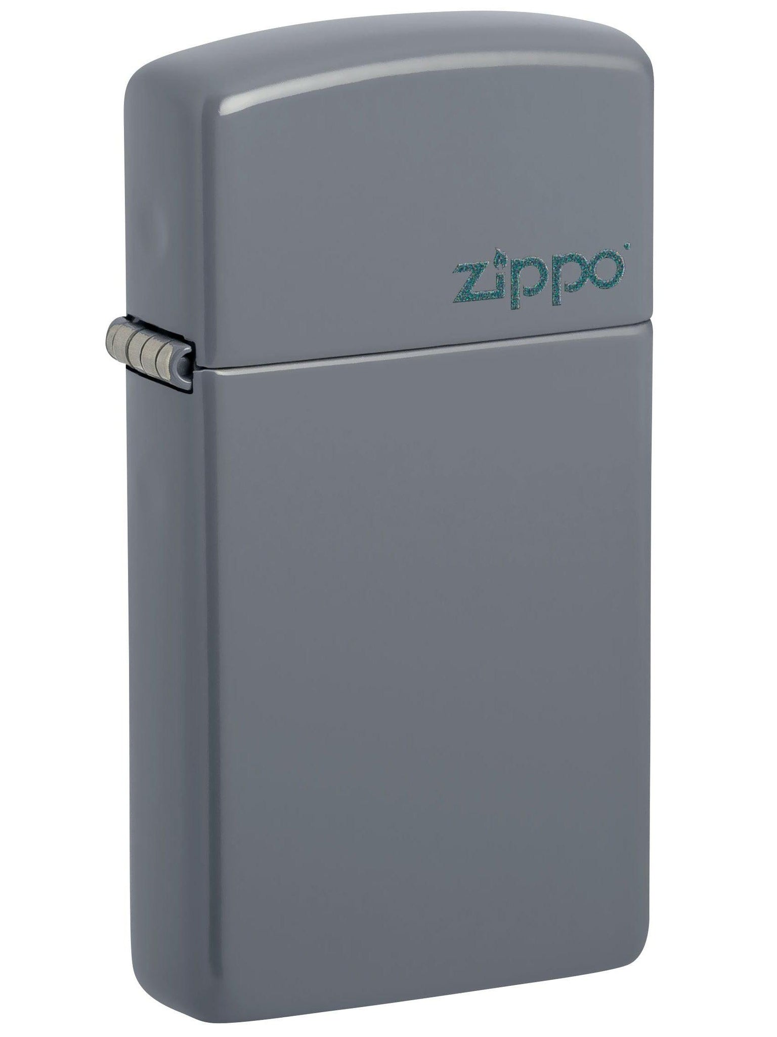 Zippo Lighter: Slim, Zippo Logo - Flay Grey 49527ZL