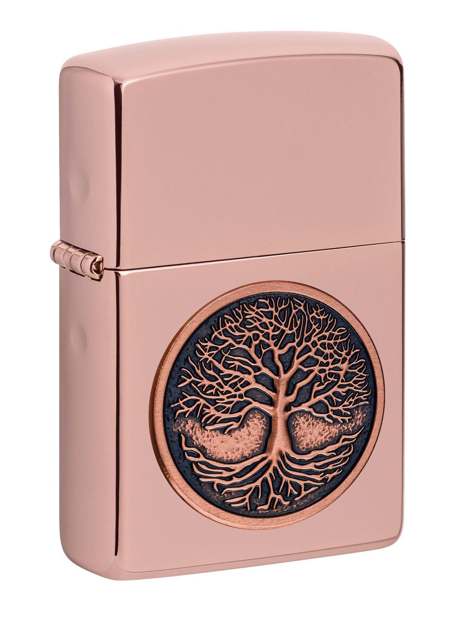 Zippo Lighter: Tree of Life Emblem - Rose Gold 49638