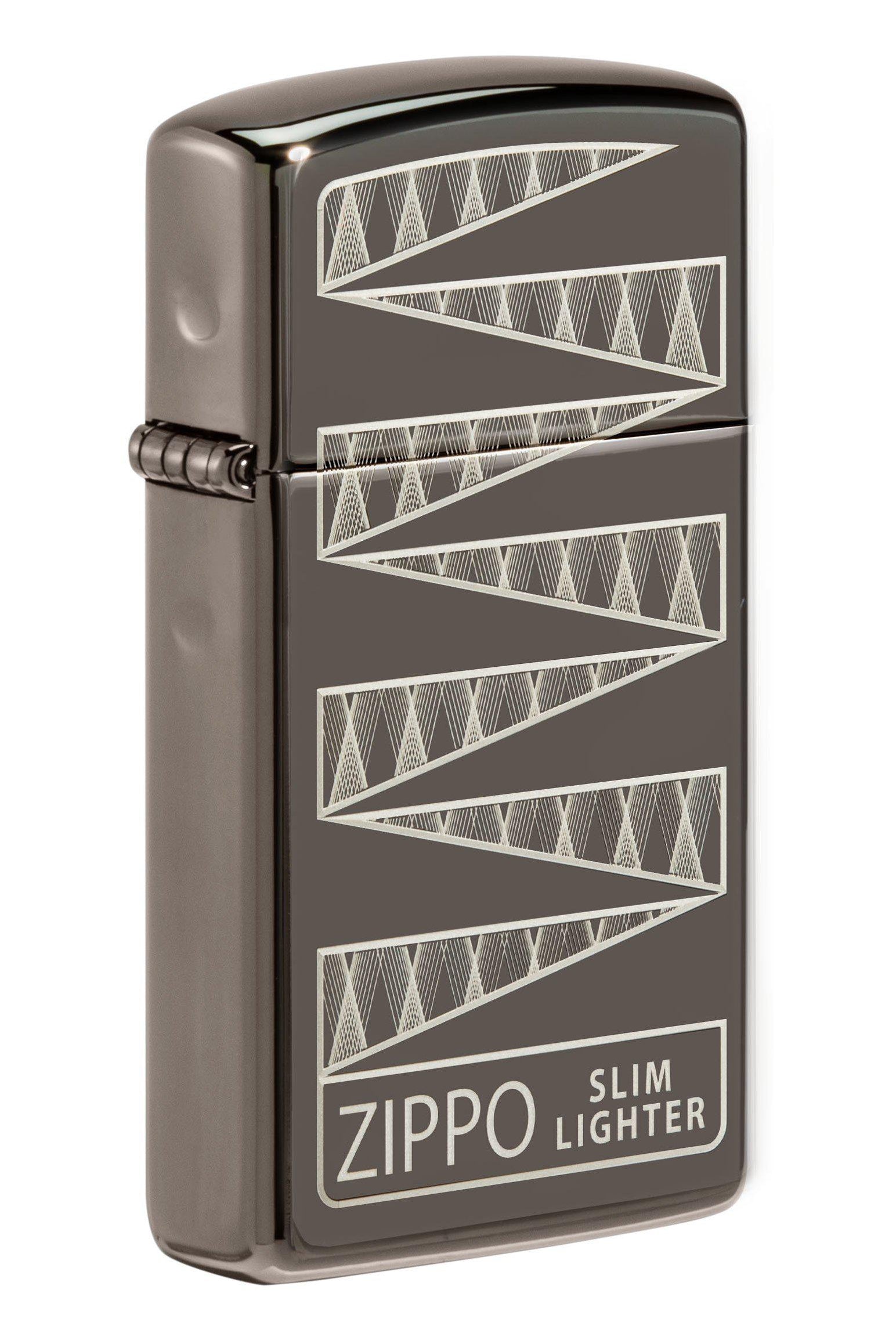 Zippo Lighter: Slim, 65th Anniversary Collectible Black Ice 49709 – Lucas Lighters