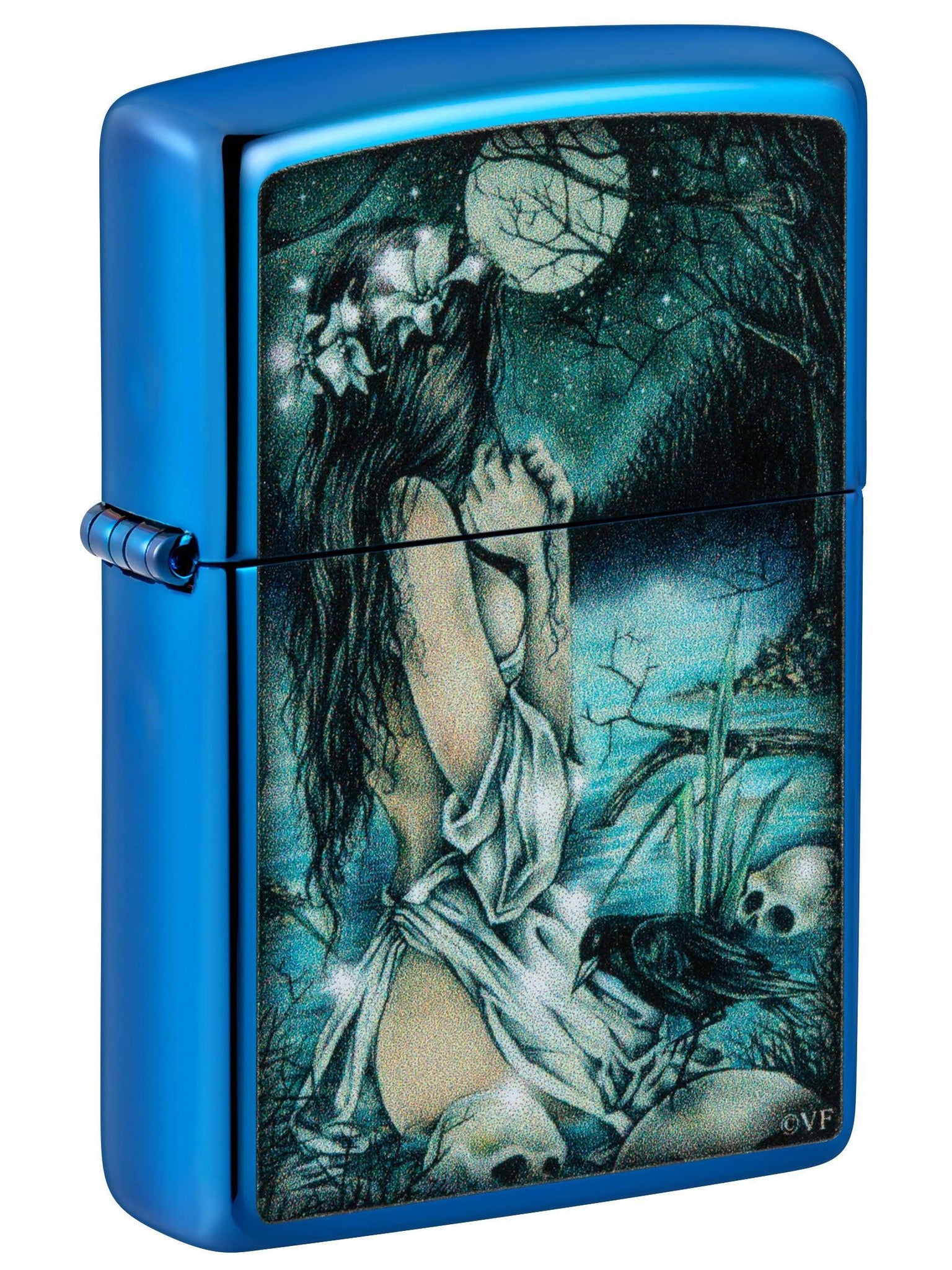 Zippo Lighter: Victoria Francés Design - High Polish Blue 49764