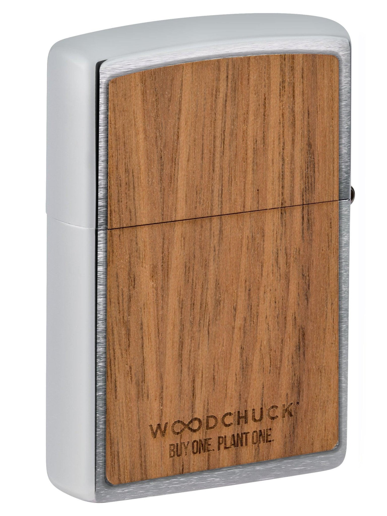 Zippo Lighter: Woodchuck Mountains - Brushed Chrome 49800