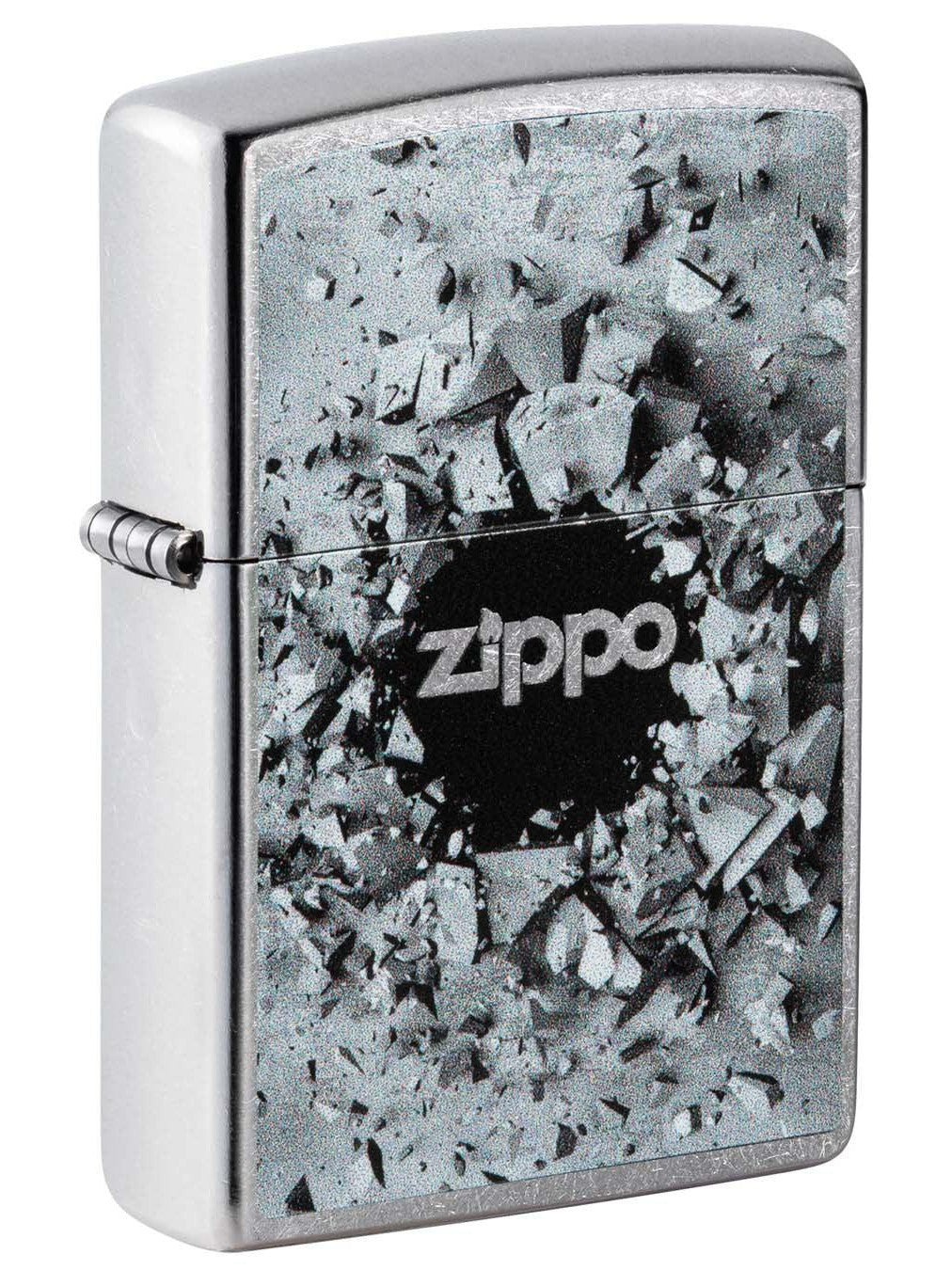 Zippo Lighter: Logo Zippo Smash - Street Chrome 49893