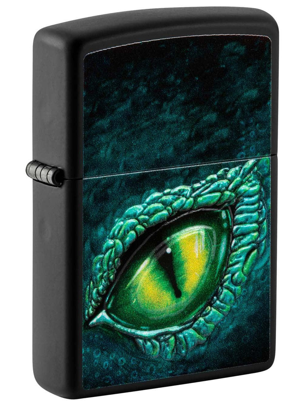 Zippo Lighter: Dragon Eye, Texture - Black Matte 49923