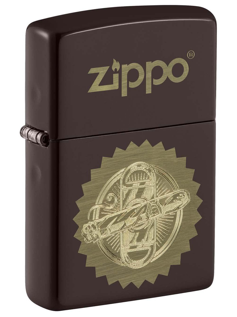 Zippo Lighter: Cigar Cutter, Engraved - Brown 49939