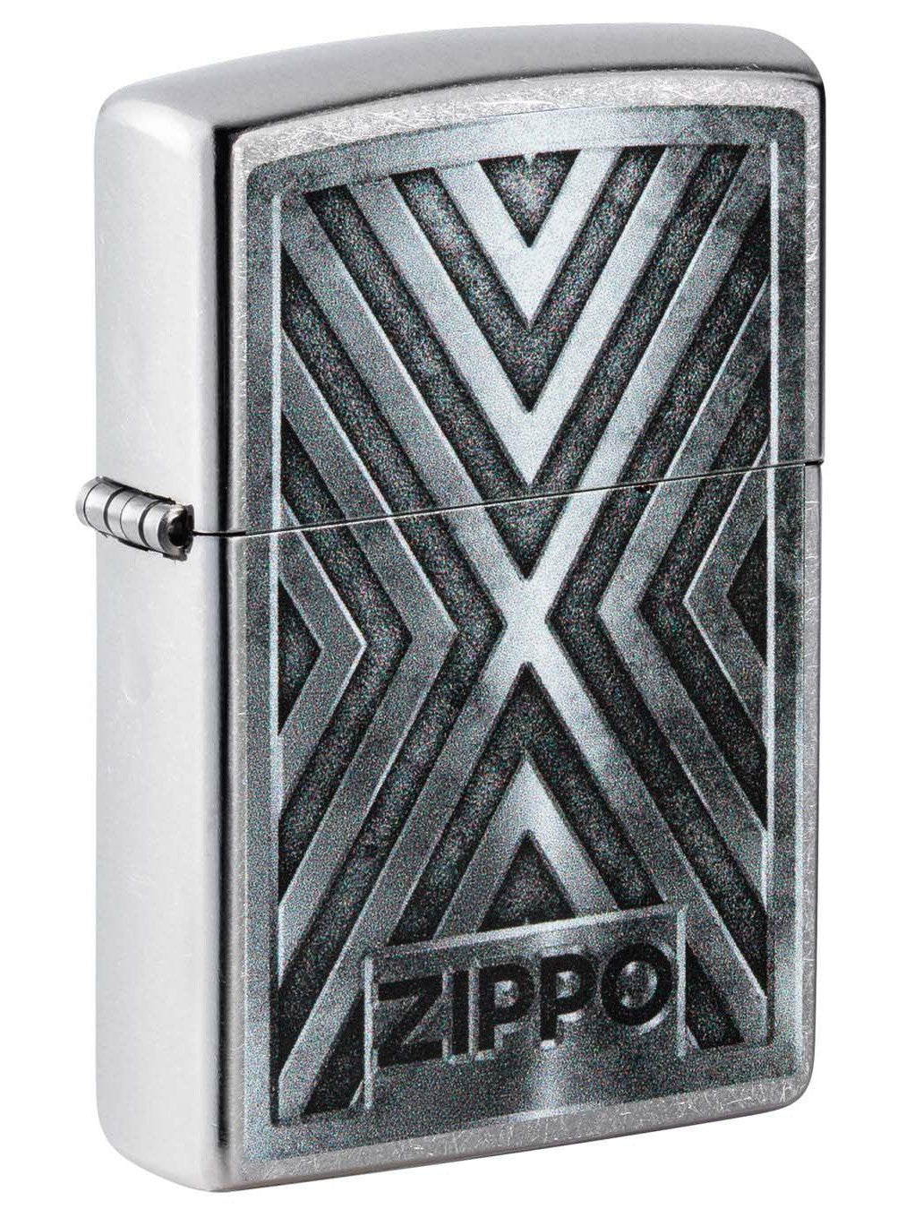 Zippo Lighter: Zippo Logo - Street Chrome 49963