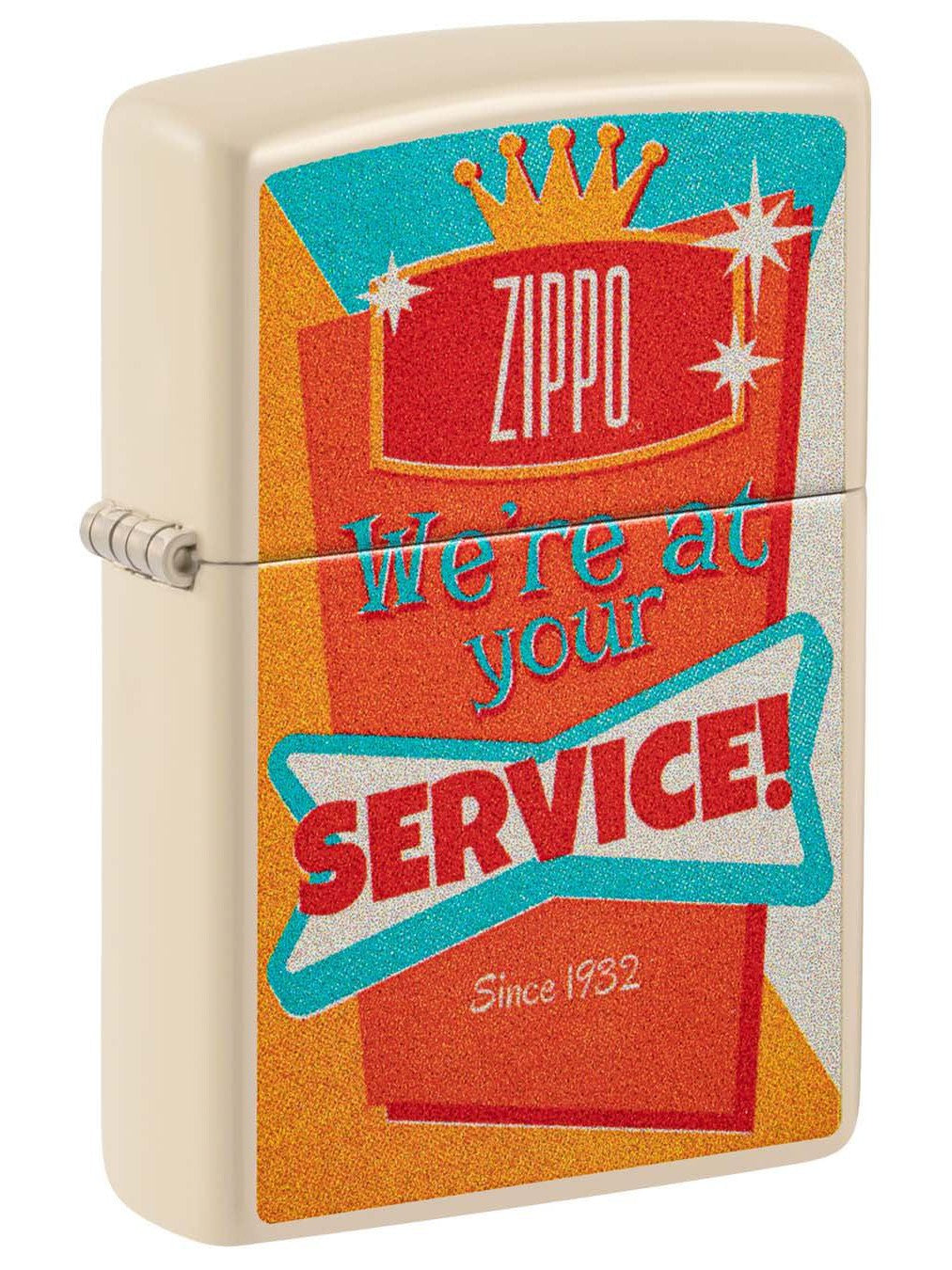 Zippo Lighter Zippo At Your Service Flat Sand 49966 Lucas Lighters