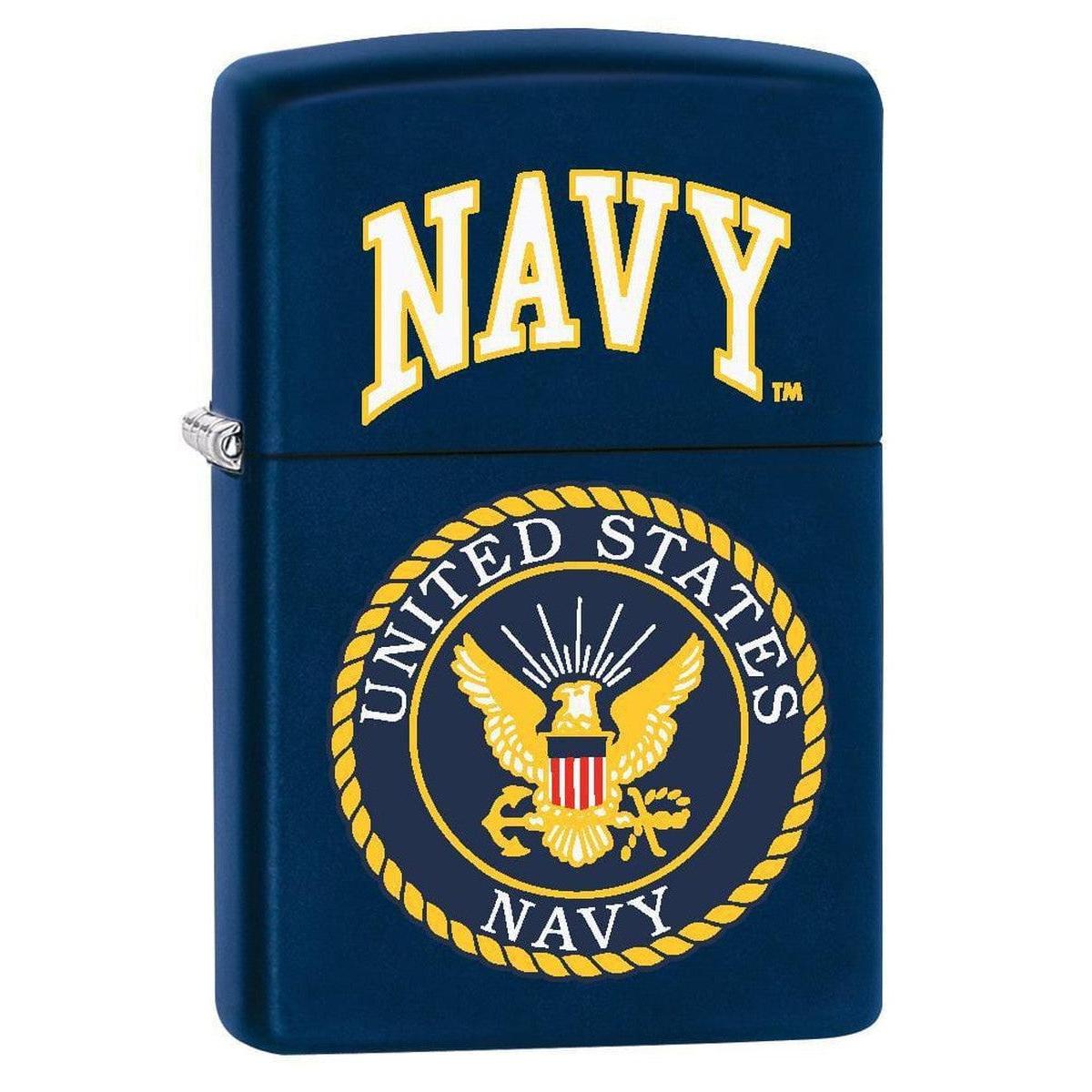 Zippo Lighter: United States Navy Logo - Navy Matte 76926 – Lucas 