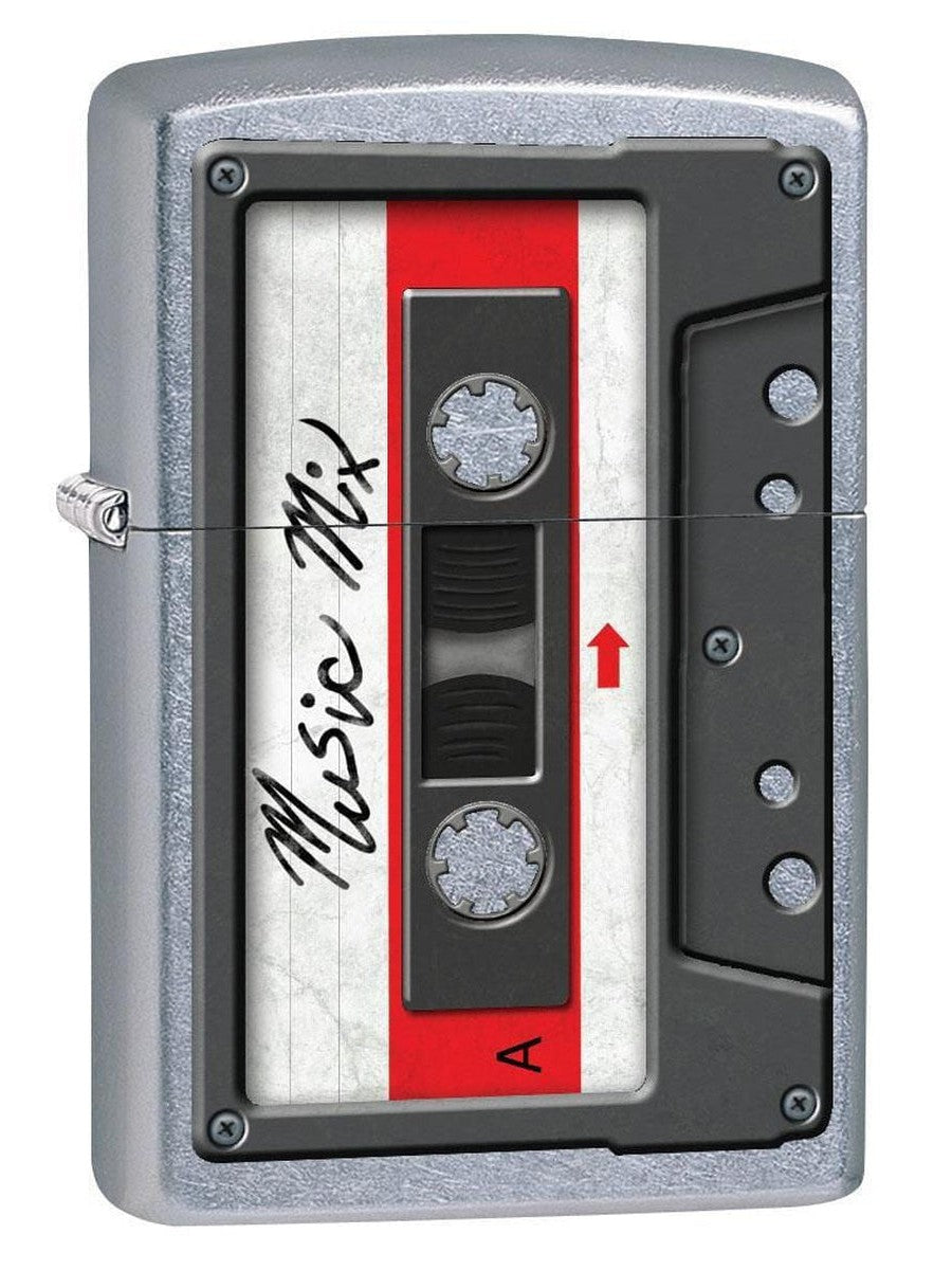 Zippo Lighter: Cassette Tape - Street Chrome 79479 - Gear Exec (1975625678963)