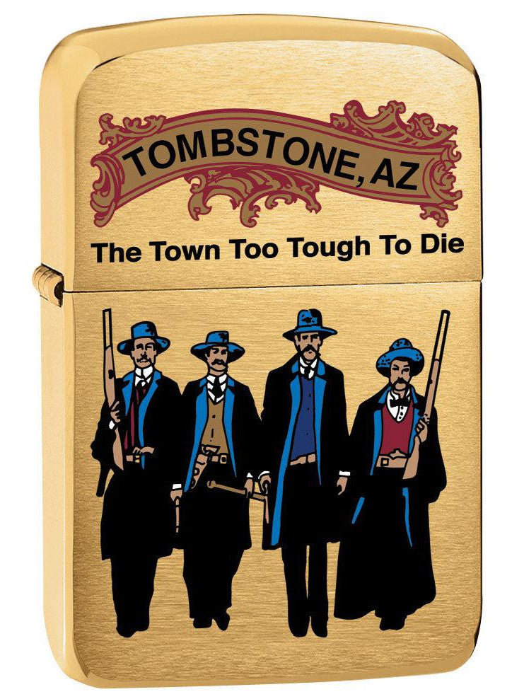 Zippo Lighter: Tombstone, Arizona - Brushed Brass 80813