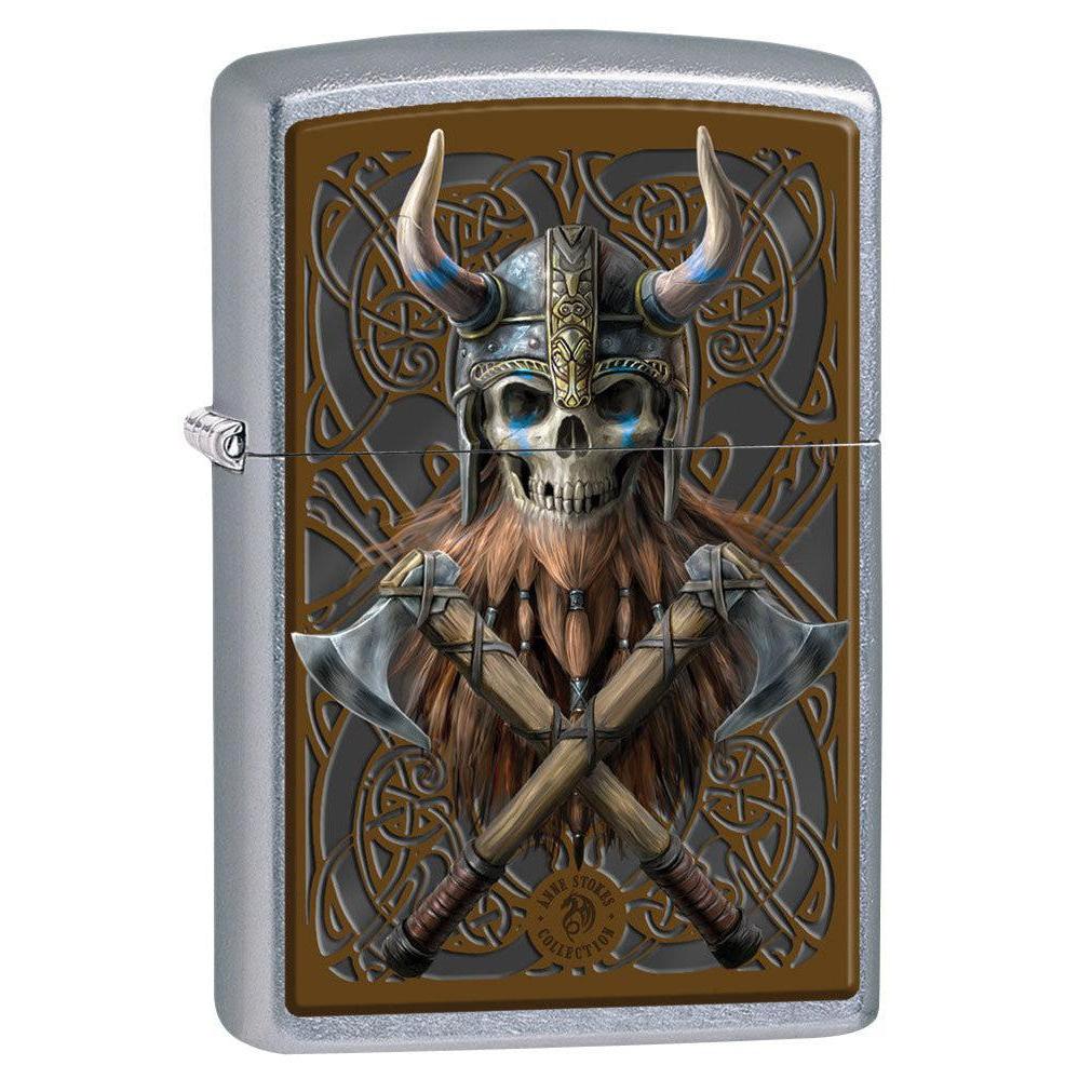 Zippo - Windproof Lighter, Celtic Green Cross, Street Chrome, Emblem, Refillable, Reusable, Windproof Design, Gift Box, Made in the USA