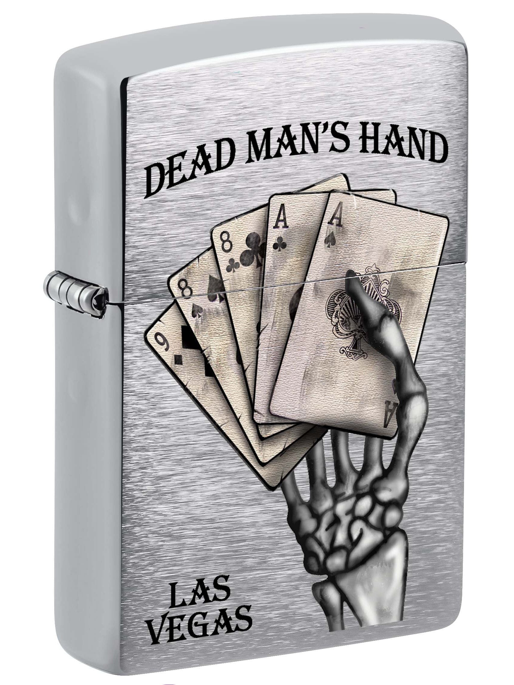 Zippo Lighter: Las Vegas, Dead Man's Hand - Brushed Chrome 80988