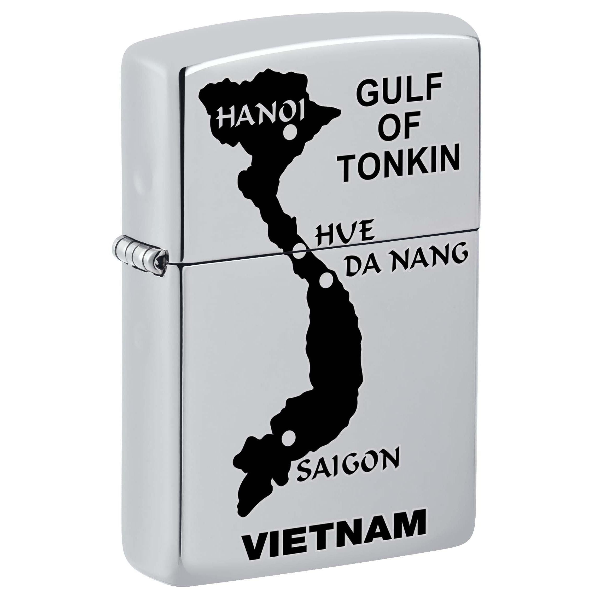Zippo Lighter: Map of Vietnam - High Polish Chrome 81155 – Lucas