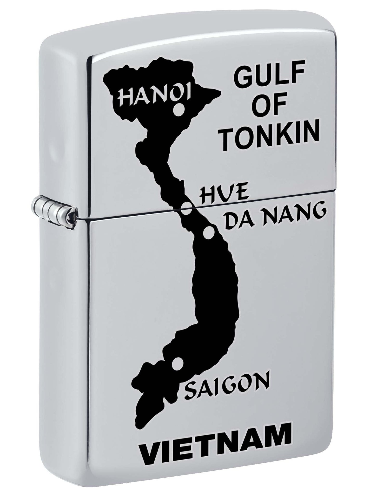 Zippo Lighter: Map of Vietnam - High Polish Chrome 81155