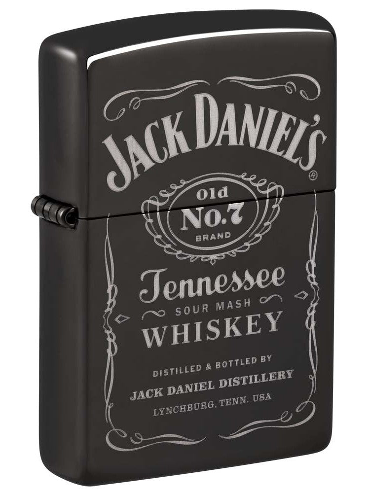 Zippo Lighter: Jack Daniel's Logo, Engraved - High Polish Black 81223