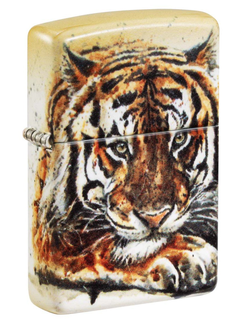 Zippo Lighter: Tiger Design - 540 Color 81294
