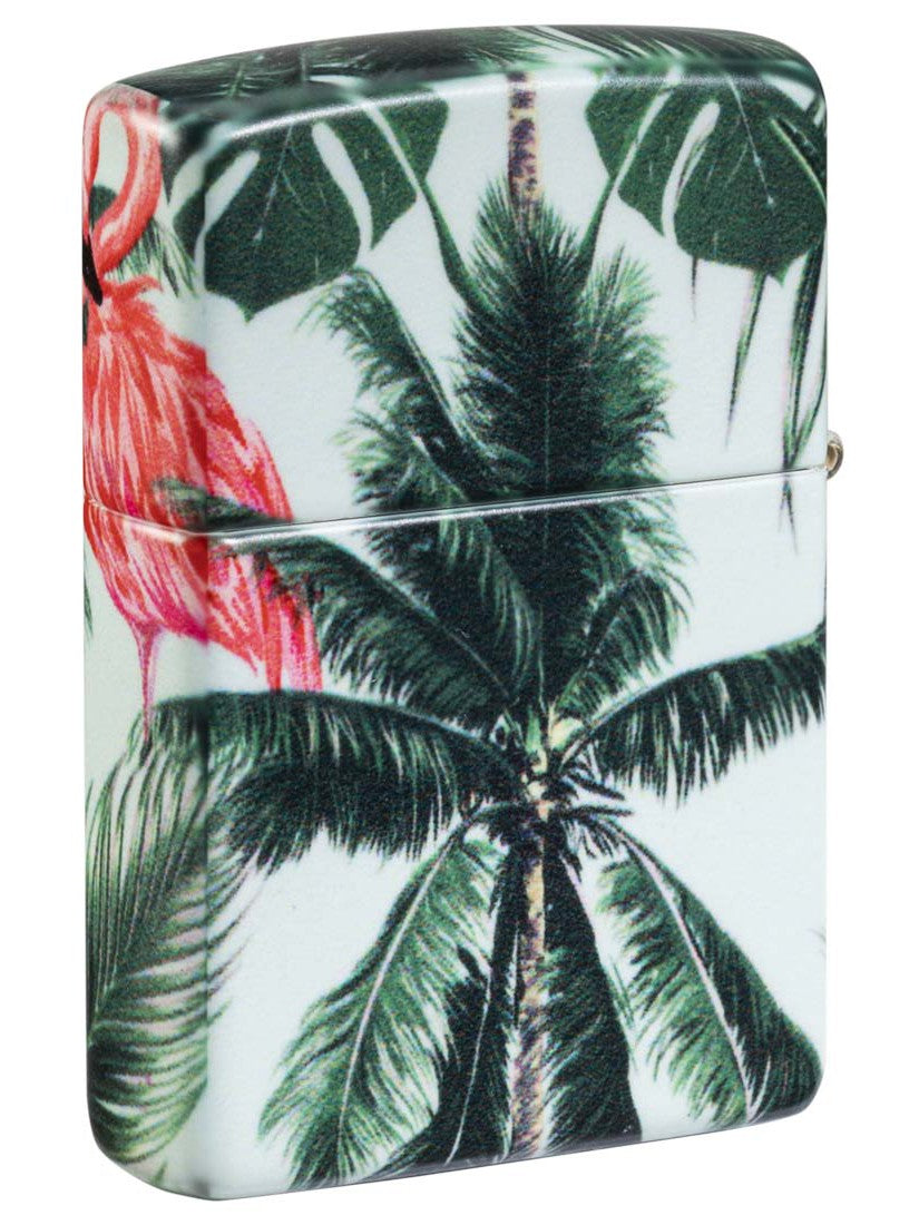 Zippo Lighter: Pink Flamingos and Palm Trees - 540 Color 81295