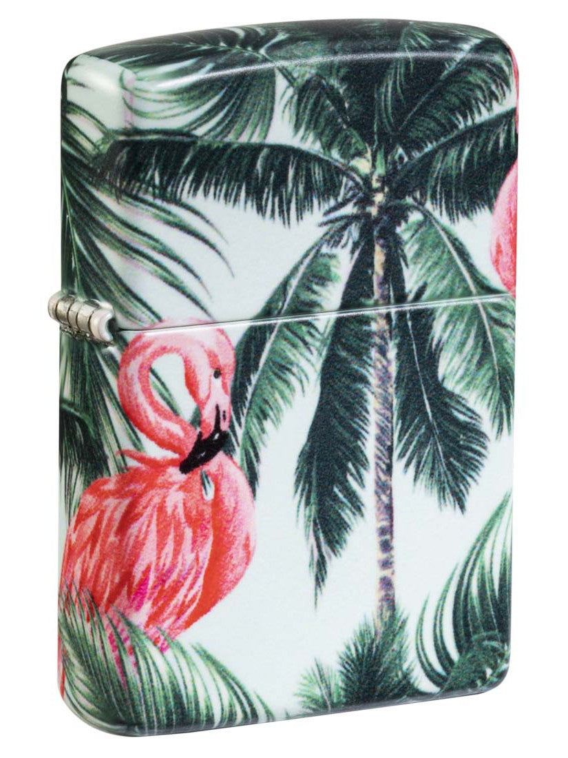 Zippo Lighter: Pink Flamingos and Palm Trees - 540 Color 81295