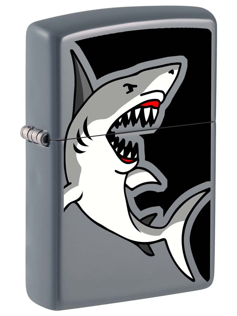 Zippo Lighter: Shark Attack - Flat Grey 81340