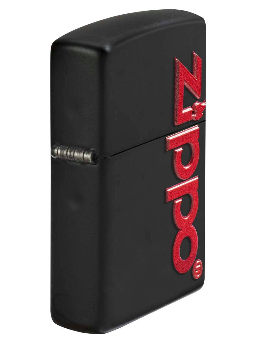 Zippo Lighter: Zippo Logo, Texture Print - Black Matte 81389