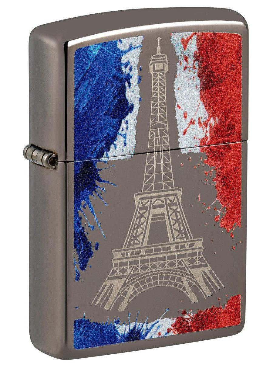 Zippo Lighter: Paris, Eiffel Tower - Black Ice 81446