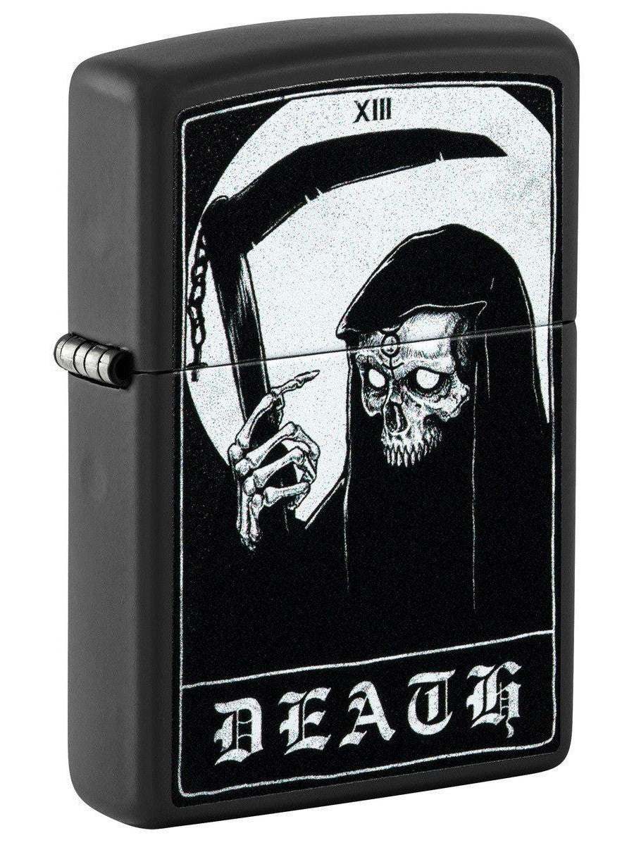 Zippo Lighter Tarot Card 13, Death Black Matte 81452 Lucas Lighters