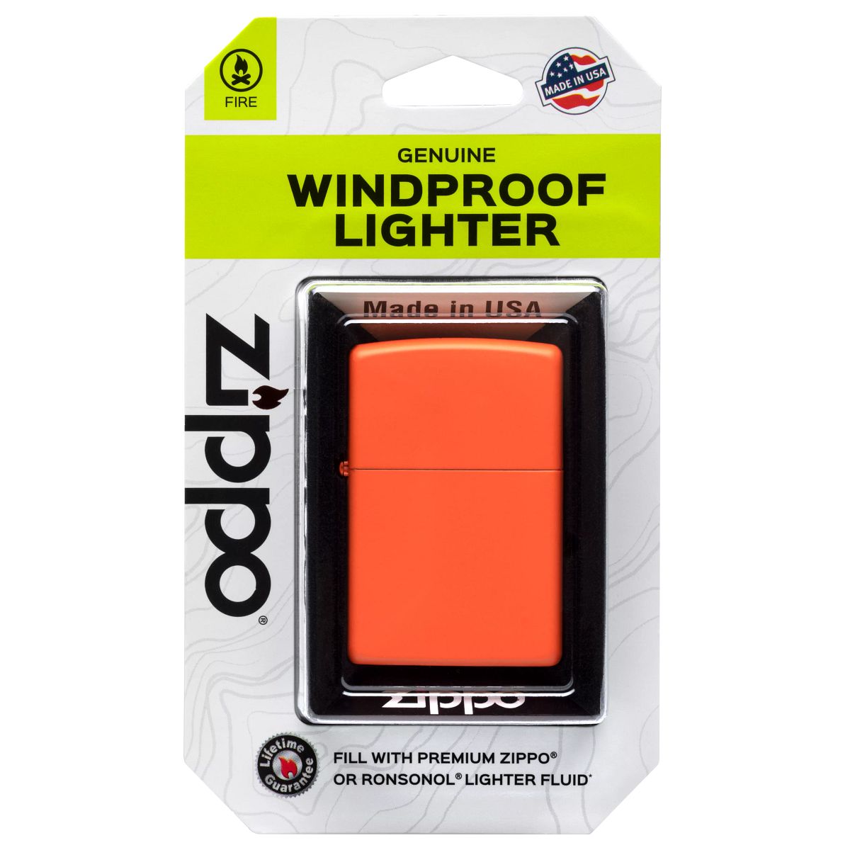 Zippo Lighter: Orange Matte 231 – Lucas Lighters
