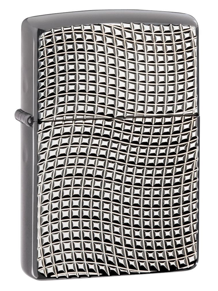 Zippo Lighter: Cross Wave, Armor - High Polish Black Chrome 28544