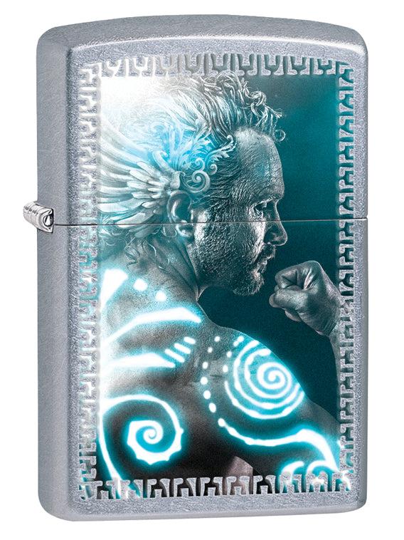 Zippo Lighter: Tribal Man - Street Chrome 28878