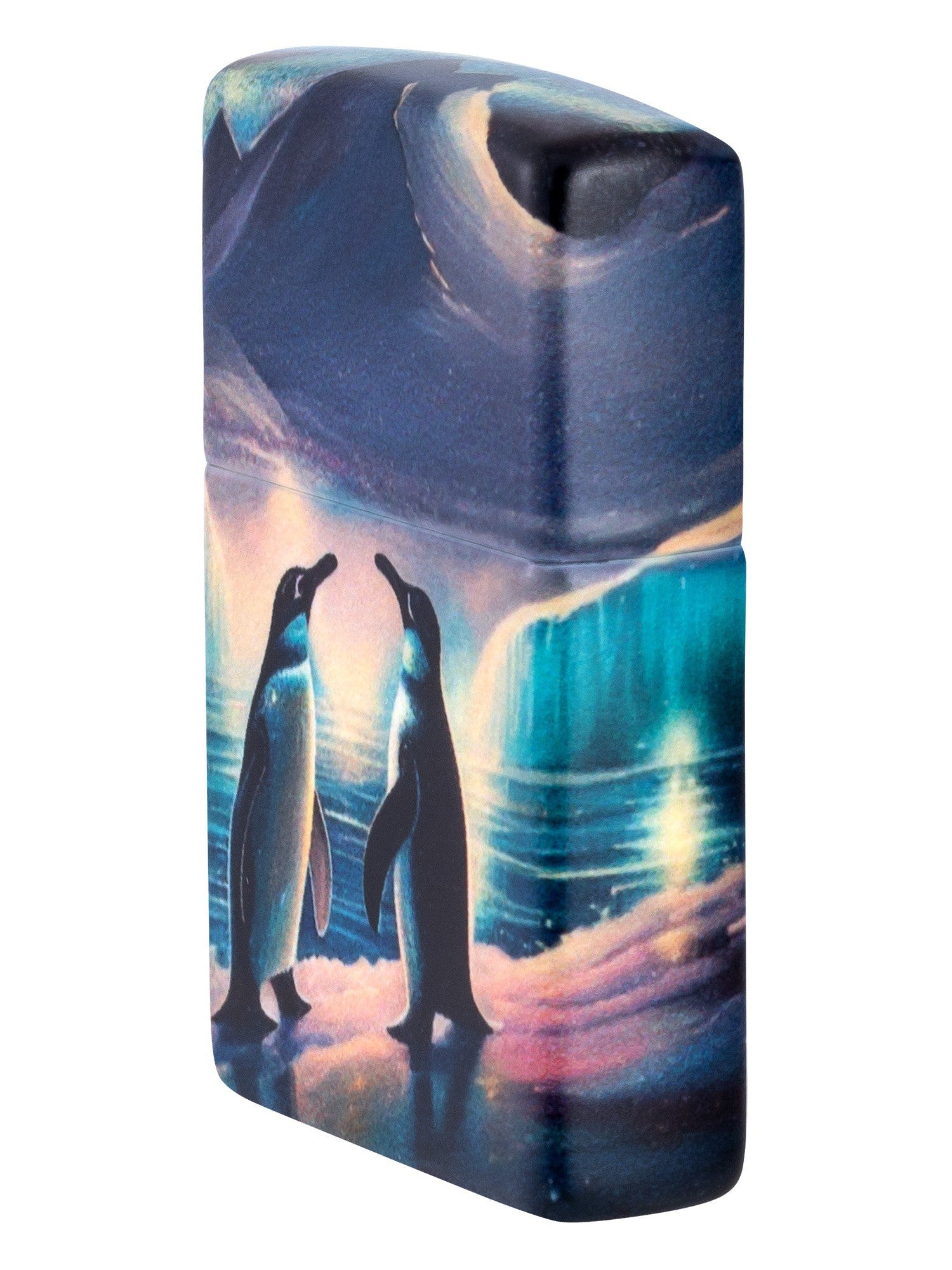 Zippo Lighter: Arctic Penguins - Glow-in-the-Dark Green 46014