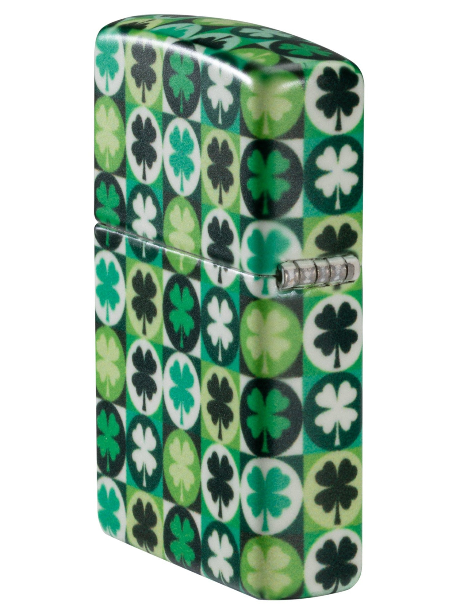 Zippo Lighter: Four-leaf Clovers - Glow-in-the-Dark Green 46015