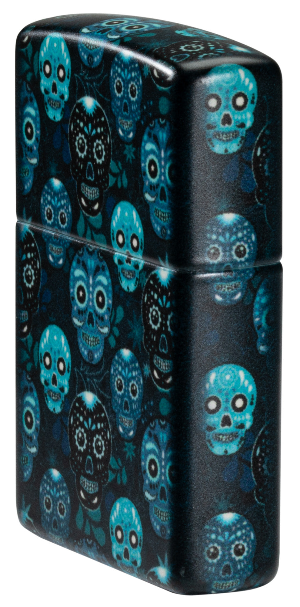 Zippo Lighter: Sugar Skulls - Glow-in-the-Dark Green 46017
