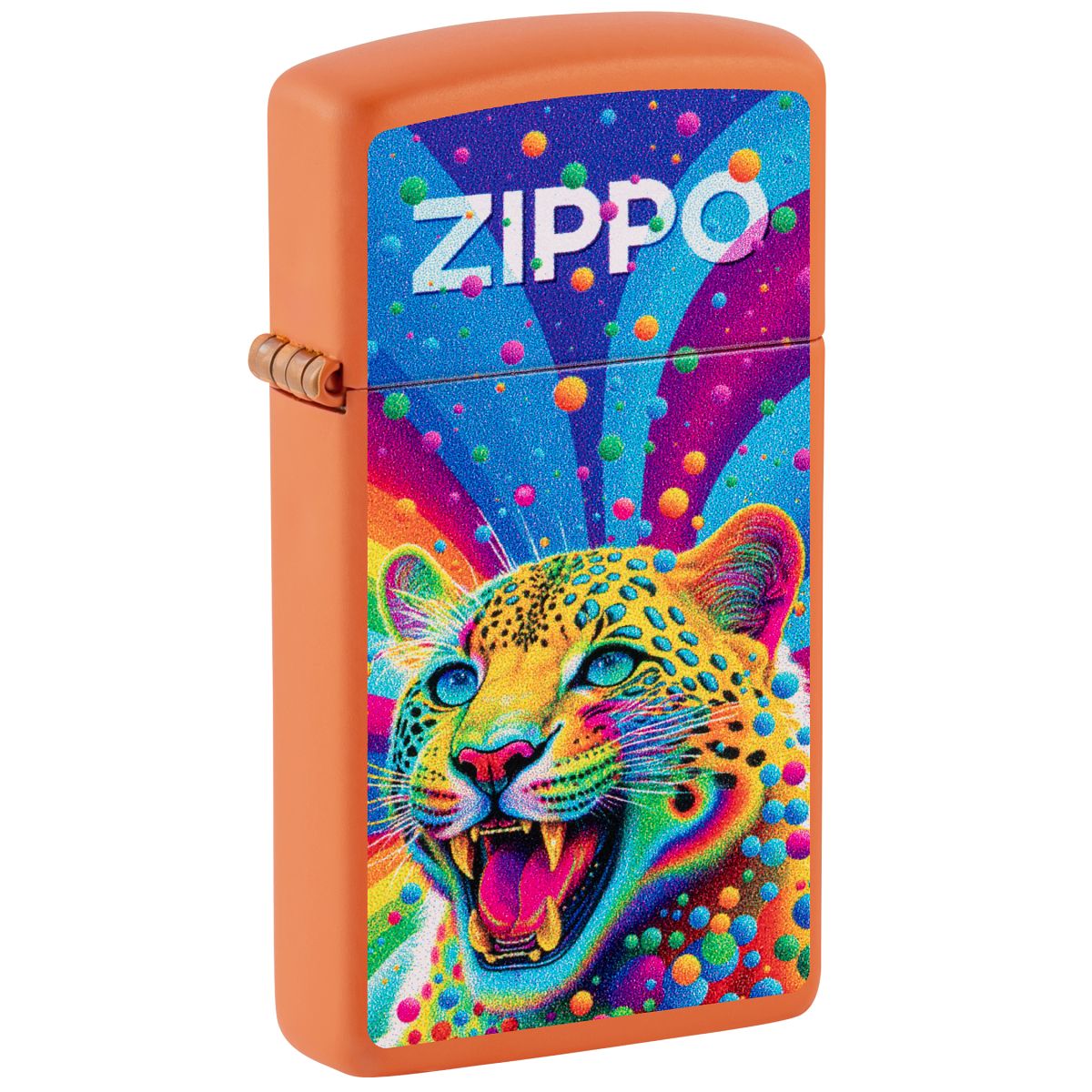 Zippo Lighter: Slim, Leopard Design - Orange Matte 46018 – Lucas Lighters