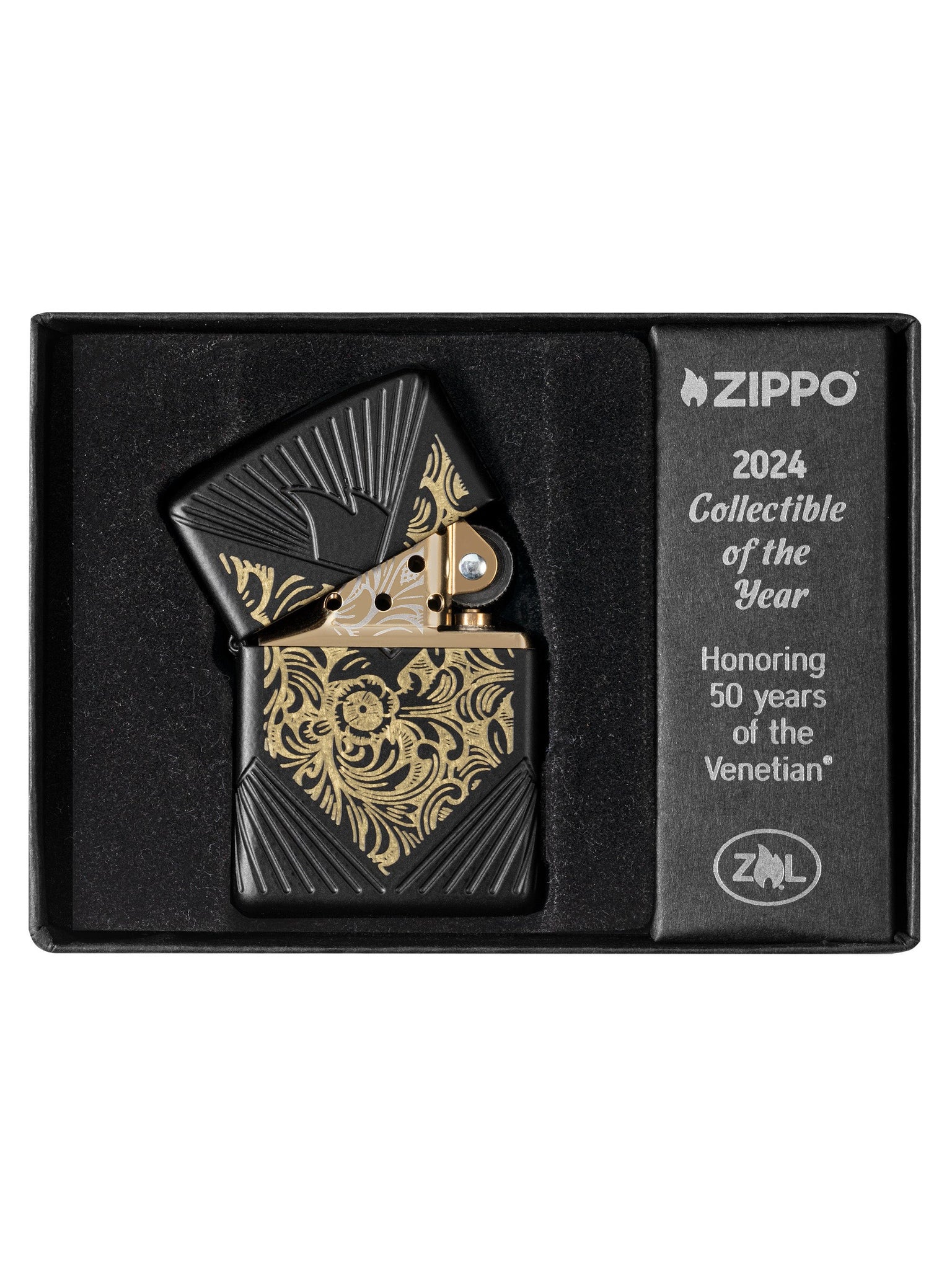 Zippo Lighter: 2024 Zippo Collectible of the Year - Black Matte 46026