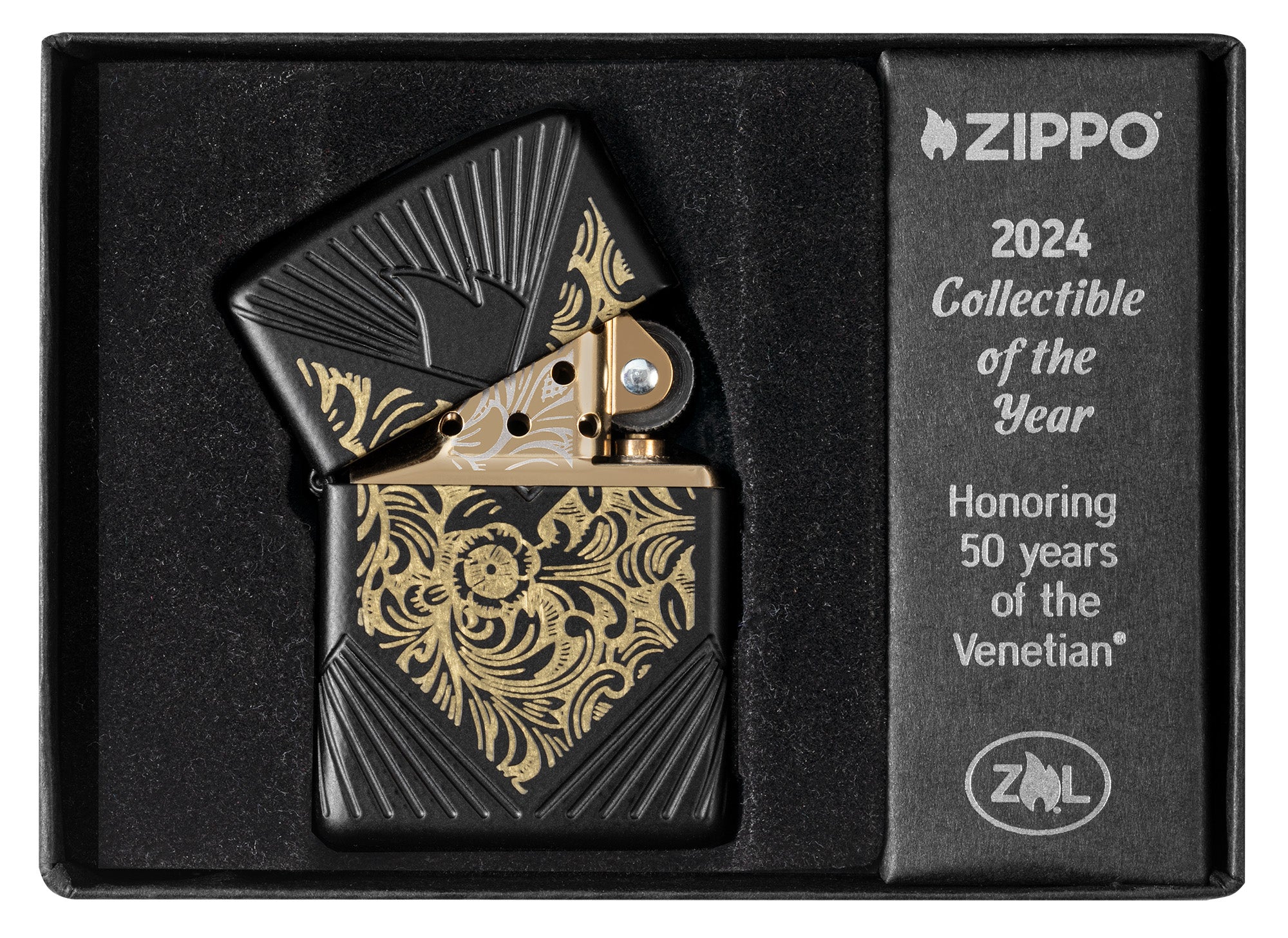 Zippo Lighter: 2024 Zippo Collectible of the Year - Black Matte 46026