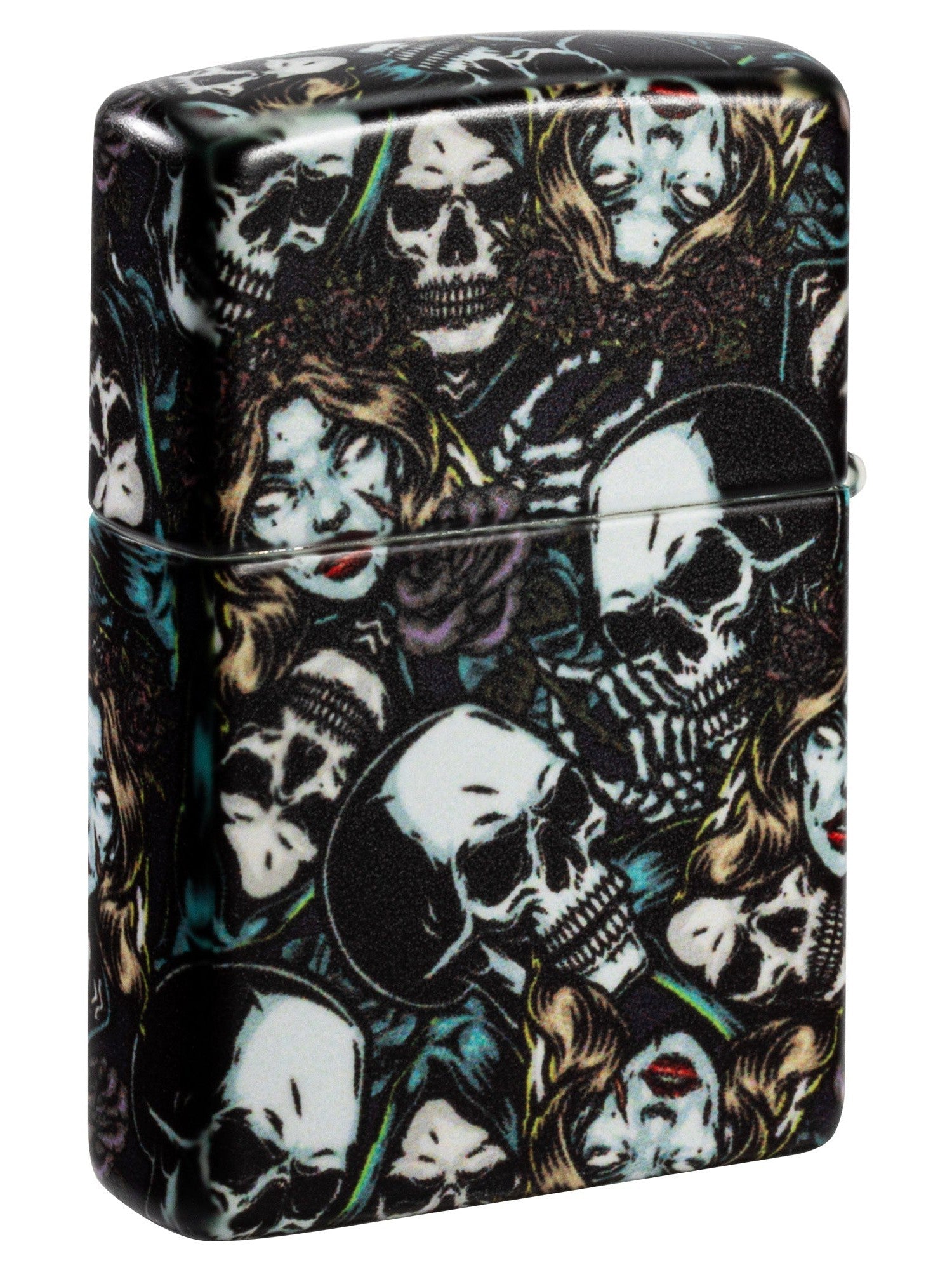 Zippo Lighter: Skulls and Roses - 540 Color 46033