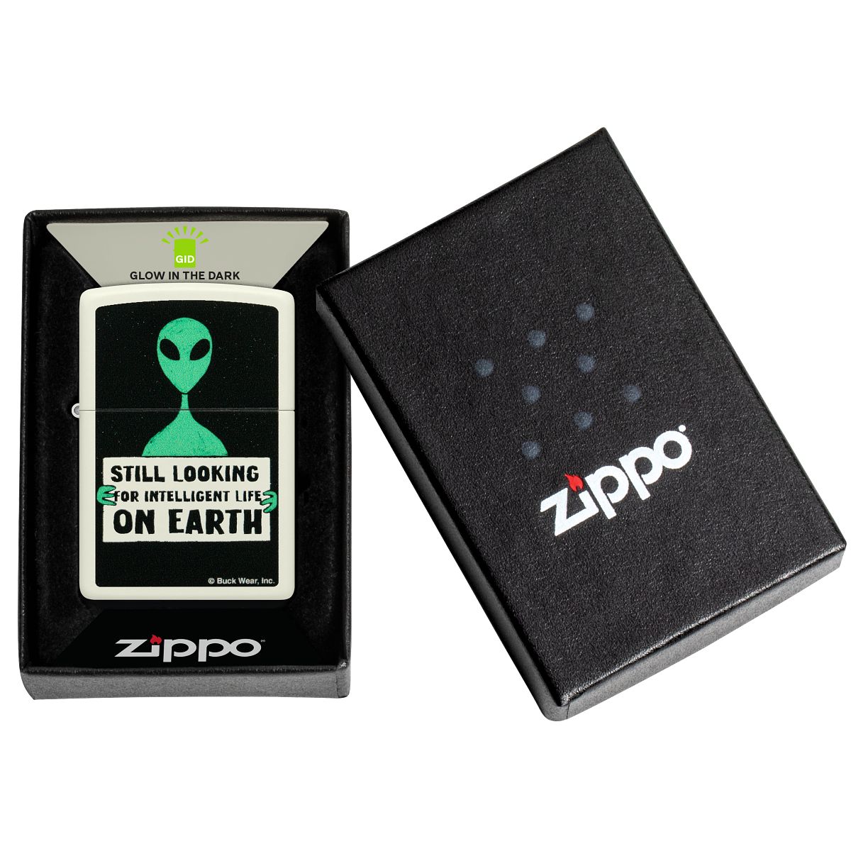 Zippo Lighter: Alien with Sign