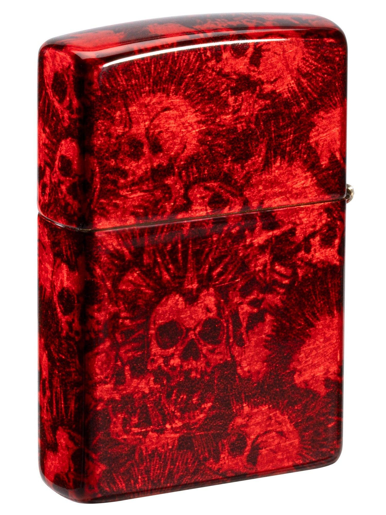 Zippo Lighter: Red Punk Skulls - 540 Fusion 46094