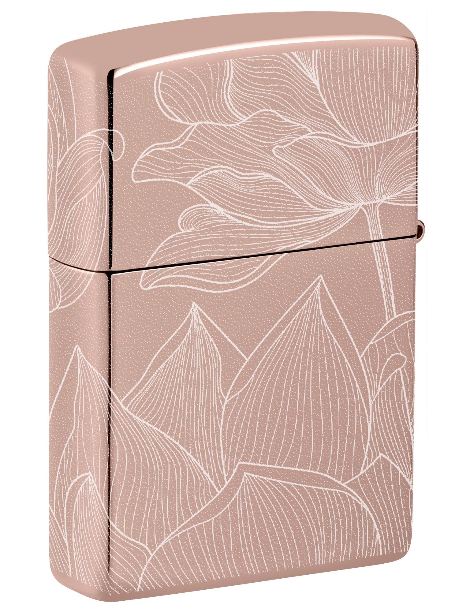 Zippo Lighter: Lotus Flower, Photo 360 - High Polish Rose Gold 46109