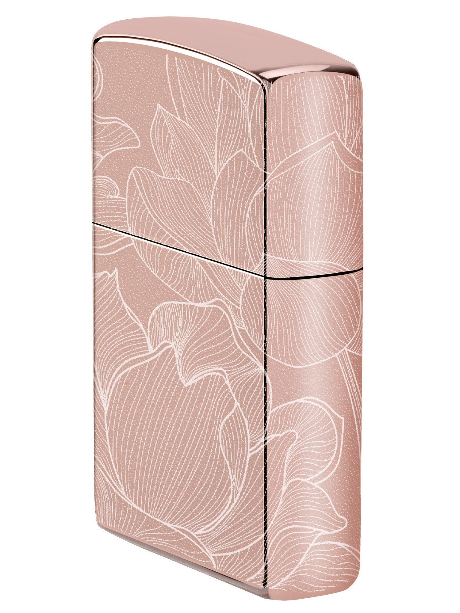 Zippo Lighter: Lotus Flower, Photo 360 - High Polish Rose Gold 46109
