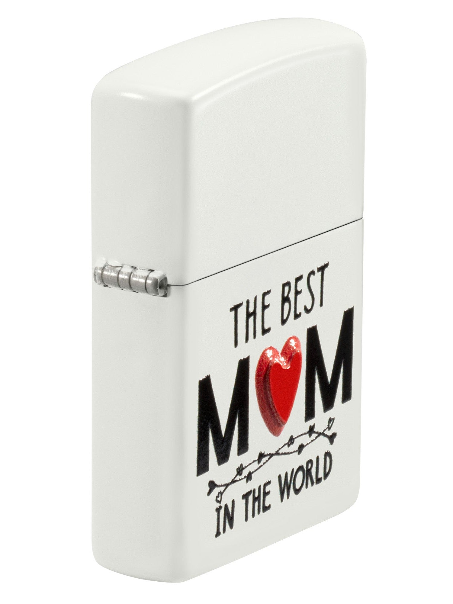 Zippo Lighter: The Best Mom, Raised Print - White Matte 46116
