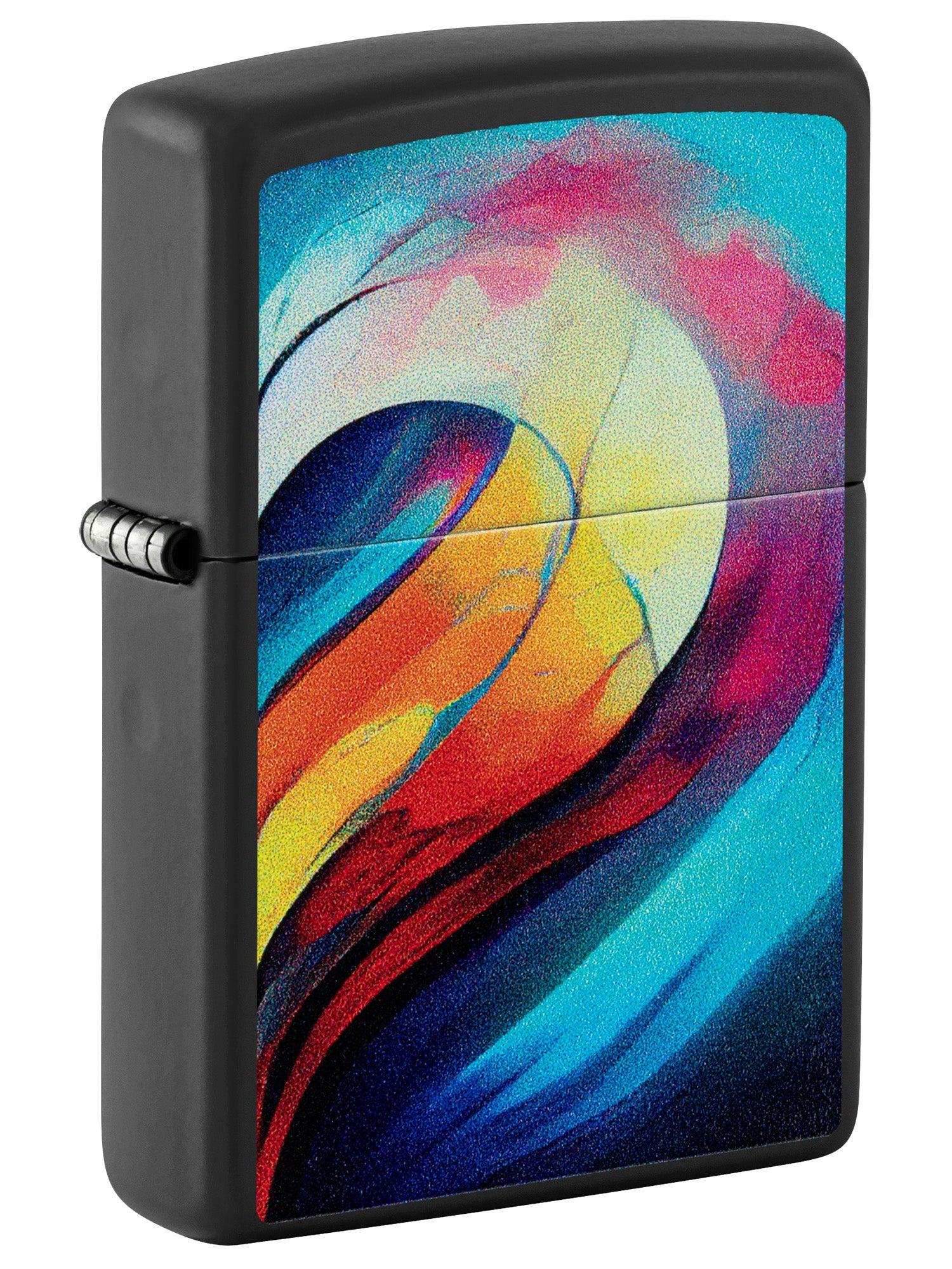 Zippo Lighter Set: Heart Designs - Black Matte 46154