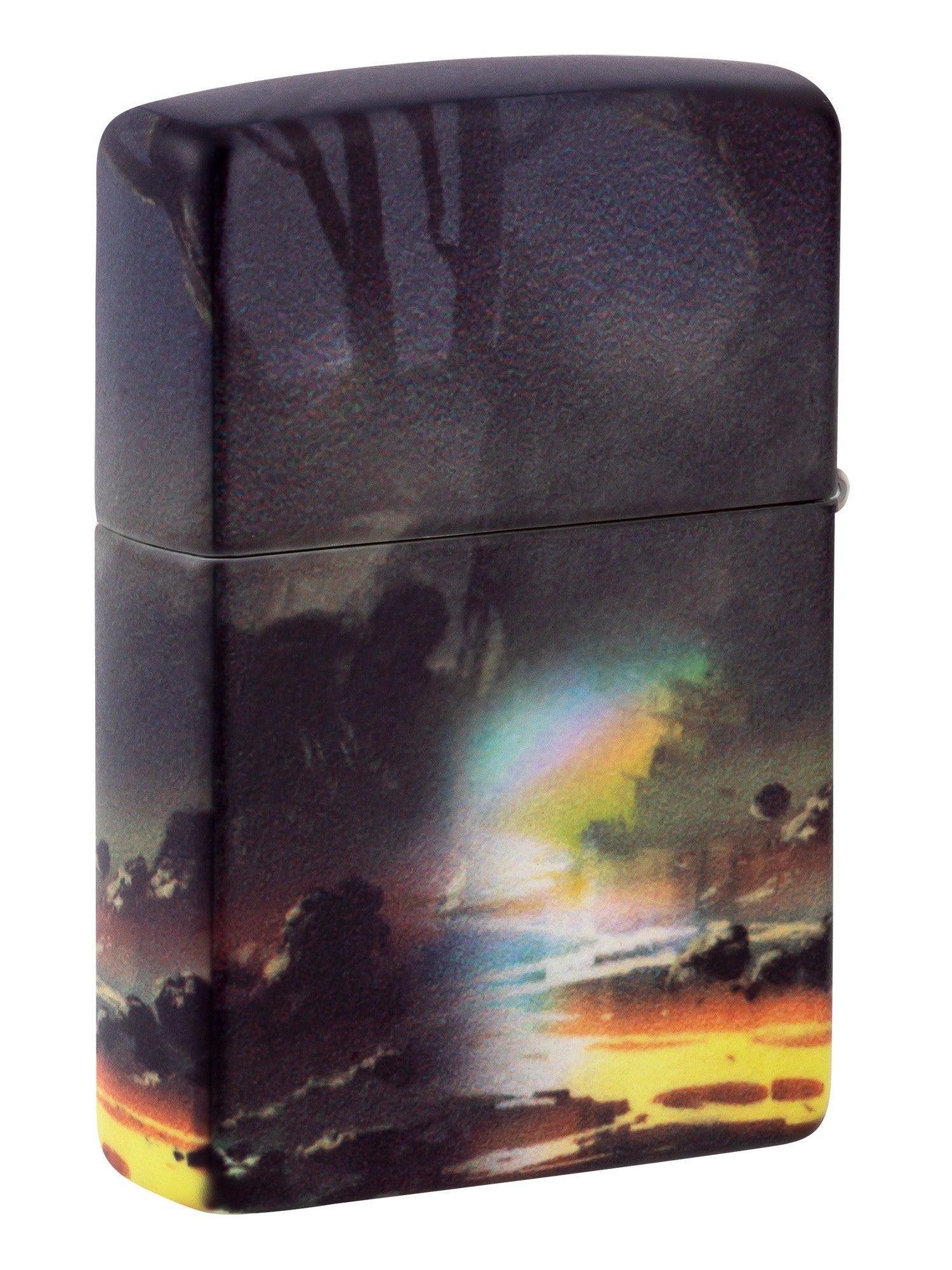 Zippo Lighter: Moon Dream Design, 540 Color - Glow-in-the-Dark Green 46259