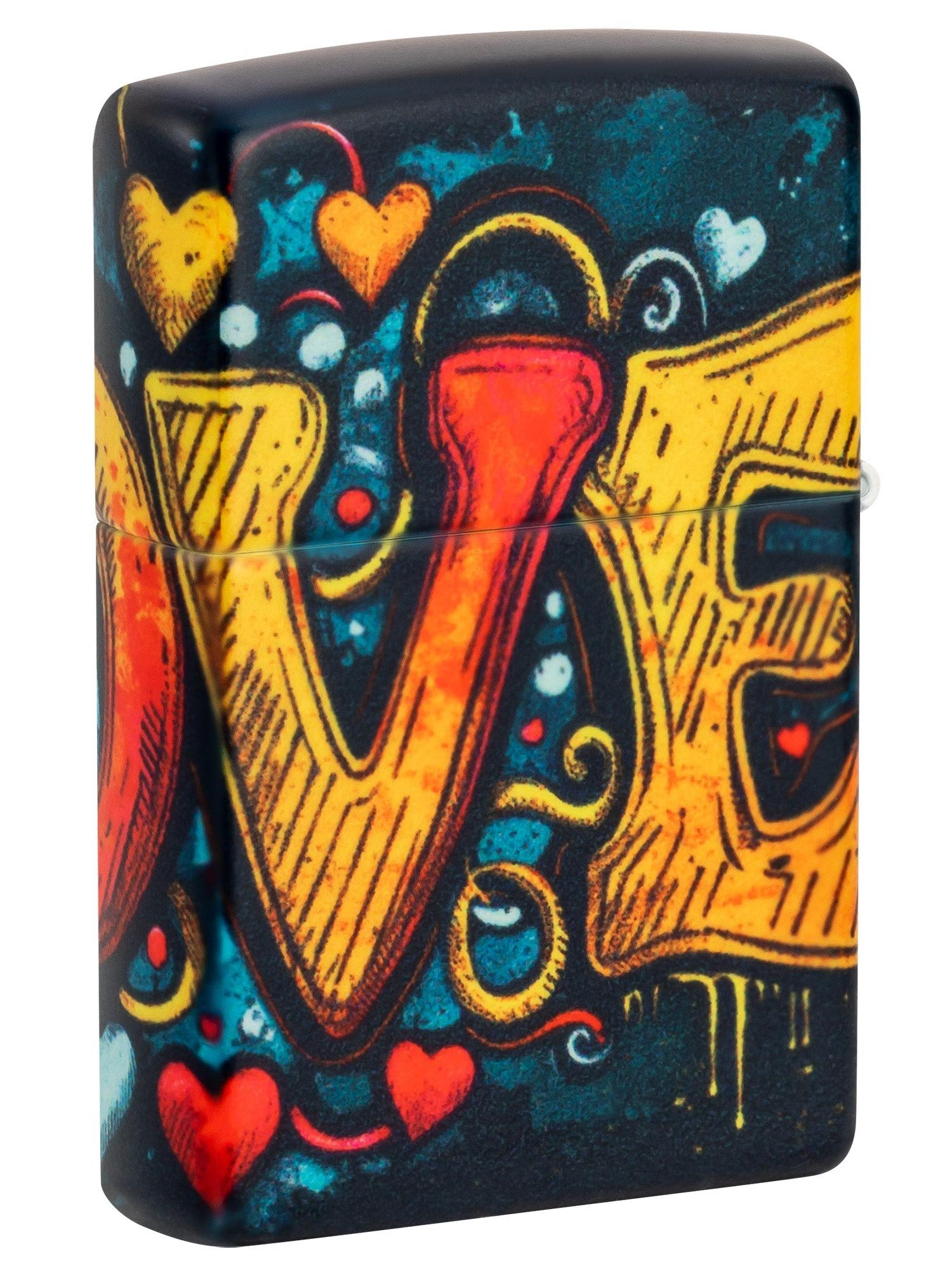 Zippo Lighter: Love Mural Design - 540 Color 46283