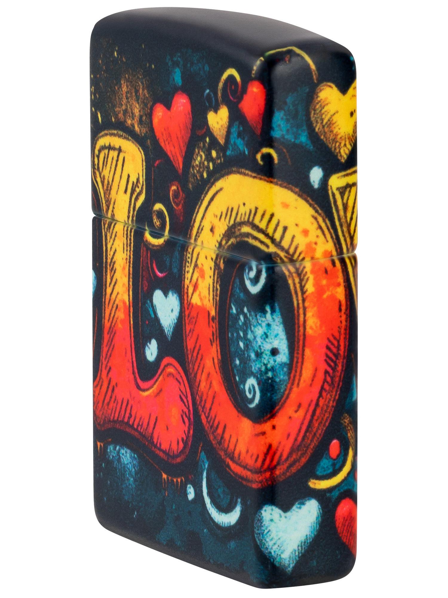 Zippo Lighter: Love Mural Design - 540 Color 46283