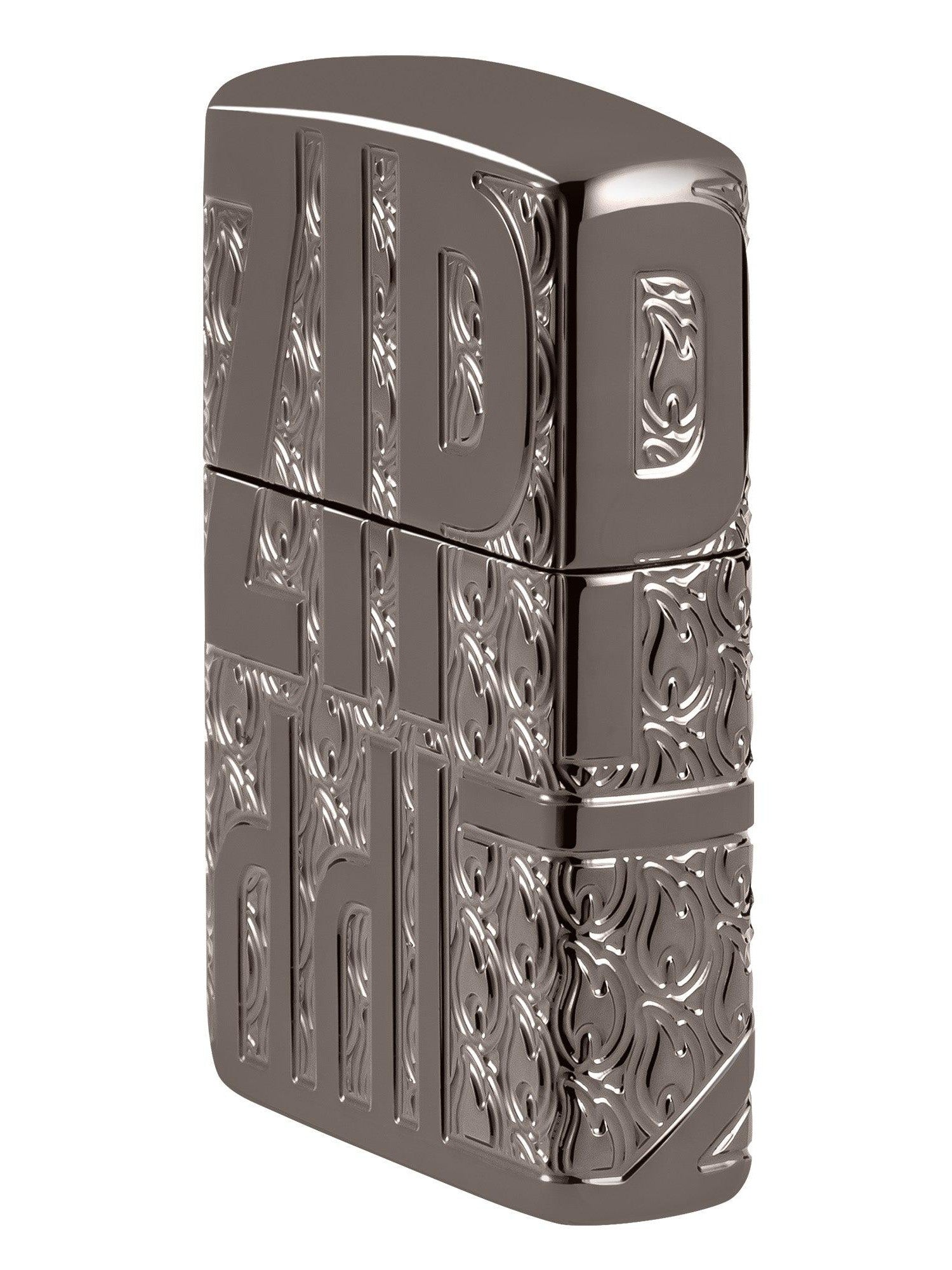 Zippo Lighter: Armor MultiCut, Reverse Carve Zippo - Black Ice