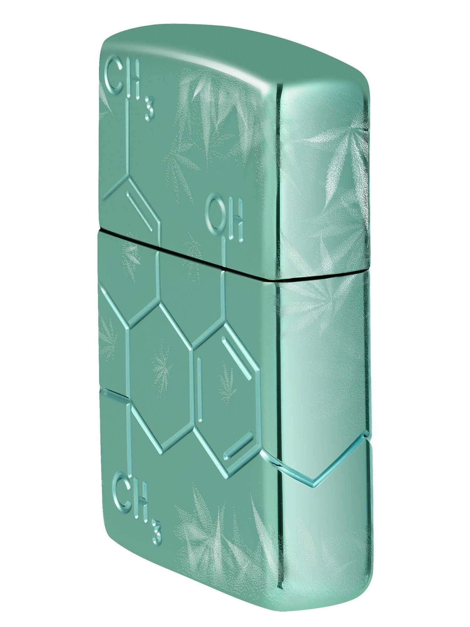 Zippo Lighter: Armor MultiCut, Cannabis Compound - High Polish Green 46313