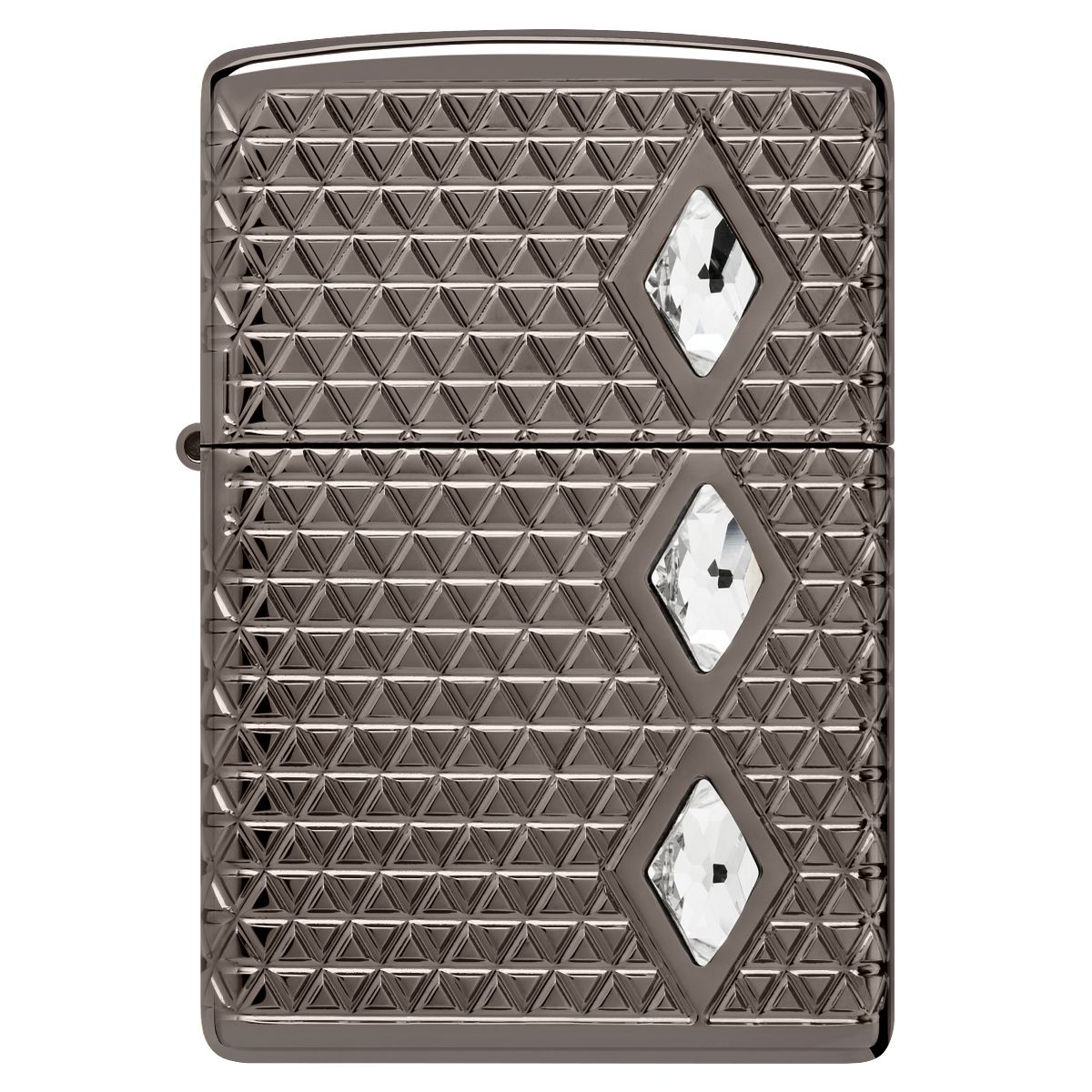 Zippo Lighter: Armor MultiCut, Diamond Pattern with Crystals