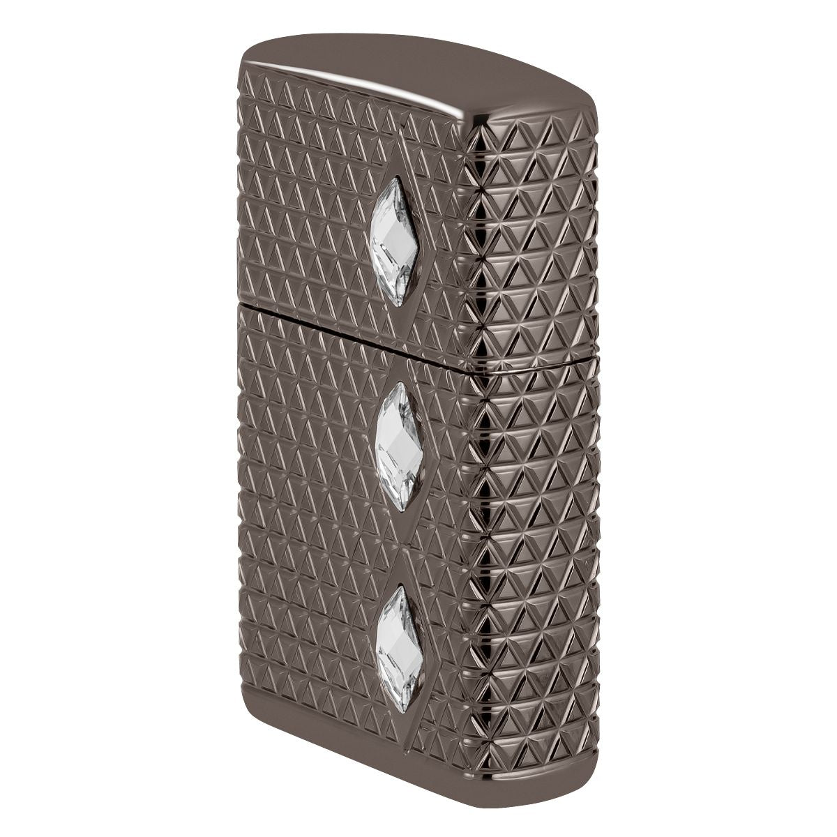 Zippo Lighter: Armor MultiCut, Diamond Pattern with Crystals